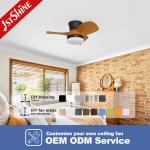 110-240V/50Hz-60Hz Decorative LED Ceiling Fan with Water Transfer Color Blades