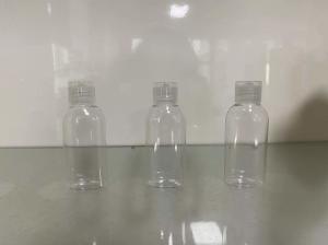 China Refillable 50ml PET Clear Plastic Bottles Oval Flat With Flip Top Cap factory