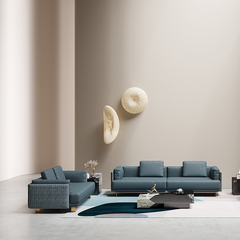 Modern Luxury Hotel Reception Sofa Solid Wood Frame Negotiation Sofa