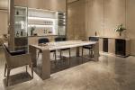 Contemporary Luxury High Gloss Veneer 6 Seater Wooden Dining Table