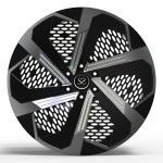 Cadillac Escalade 2016 22x9.5 1 Piece Forged Wheels Gloss Black Machined Spokes