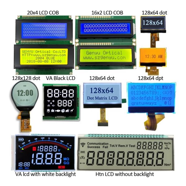 China Fstn Monochrome 128x64 dot Graphic Cog LCD 16x2 Lcm Vatn Lcd Digital Segment Screen Custom 7 Segment Lcd Display factory