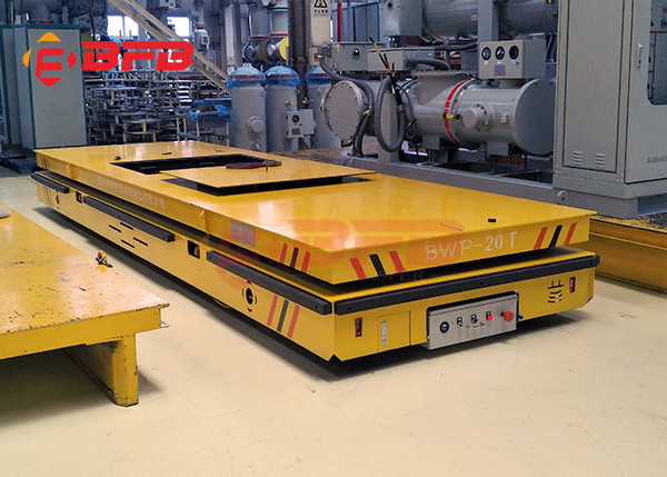 Heavy Load Automated Steerable Battery Powered Trailer With Car Warning Light