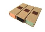 Custom Foldable Rucksack Fabric Semi Hard Glasses Case Box With Leather Label
