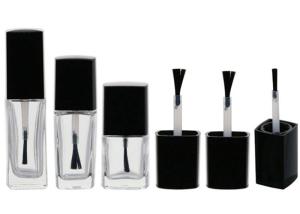 China 5ml / 8ml / 10ml Square Nail Polish Containers , Empty Polish Bottles Matte Surface factory