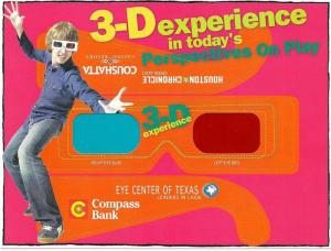 China Hand Hold Anaglyph 3D Glasses Red Cyan , Polarized Safety Glasses factory