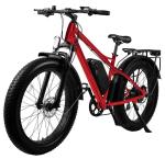 26 Inch Fat Tire Electric Mountain Bike Electric Hybrid Bike 60V 500W Long Range