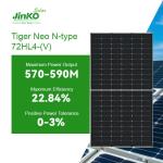 565W 570W 575W 580W Tiger Neo N-Type Bifacial Photovoltaic Panels Jkm570N-72Hl4