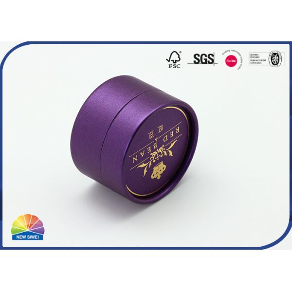 Cylinder Paper Tube Mooncake Packaging With Hot Gold Stamping Lid