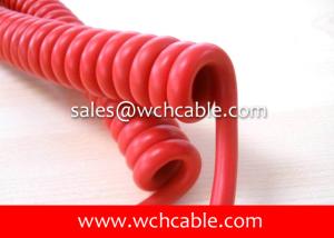 China 30V TPU Curly Cable UL20279 28AWG 13C OD6.0mm FT2 Matt Black L=330mm factory