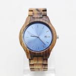 Japan calendar quartz movement fashion zebra wood wahches with your logo