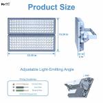 Outdoor Stadium Lighting LED Flood Lamp 200w White Light Waterproof Adjustable