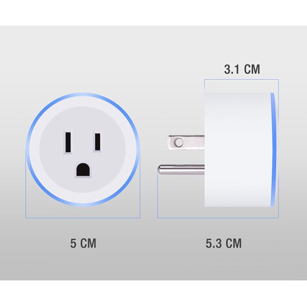 Smart Mini Wifi Smart Plug Outlet RGB LED Colorful Night Light Smart Power Outlet Switch