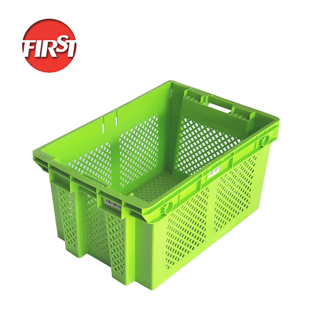 Plastic Mesh Crates Stackable Turnover Crates For Fruits And Vegetables 485x360x290mm