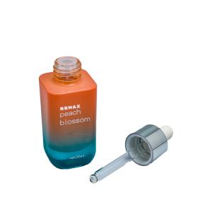 China Factory Direct Sale 30ml 100ml 2 Color Gradient Glass Packaging Lotion Pump Dropper Bottle Skin Care Set factory