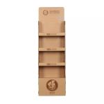 Kraft Paper Corrugated Cardboard Display , Cardboard Floor Display Stand For