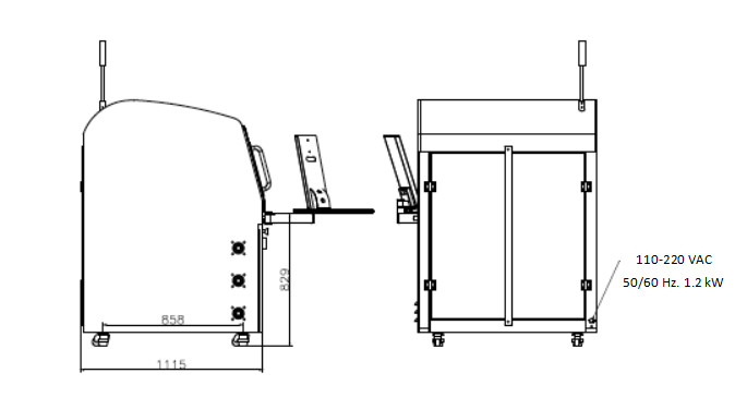 3d Xray inspection machine for smt line equipment Image area 600*415 mm