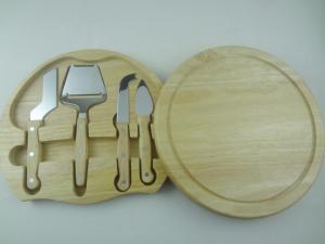 China Cheese Knife Set Wooden handle With Cutting Board factory
