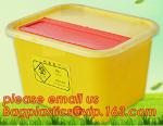 BIOHAZARD WASTE CONTAINERS, PLASTIC STORAGE BOX, MEDICAL TOOL BOX, SHARP