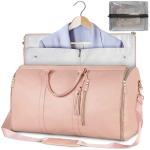 Foldable Women's Travel Carry On Clothing Bag Large PU Leather Duffel Bag OEM