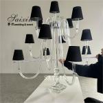 Beautiful 13 arms crystal lamp stand for wedding centerpieces