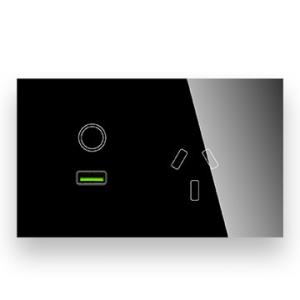 China Usb Charger 2100mA Output SAA Certifications Glass Panel Australia/new Zealand Building Wall Touch Sockets factory