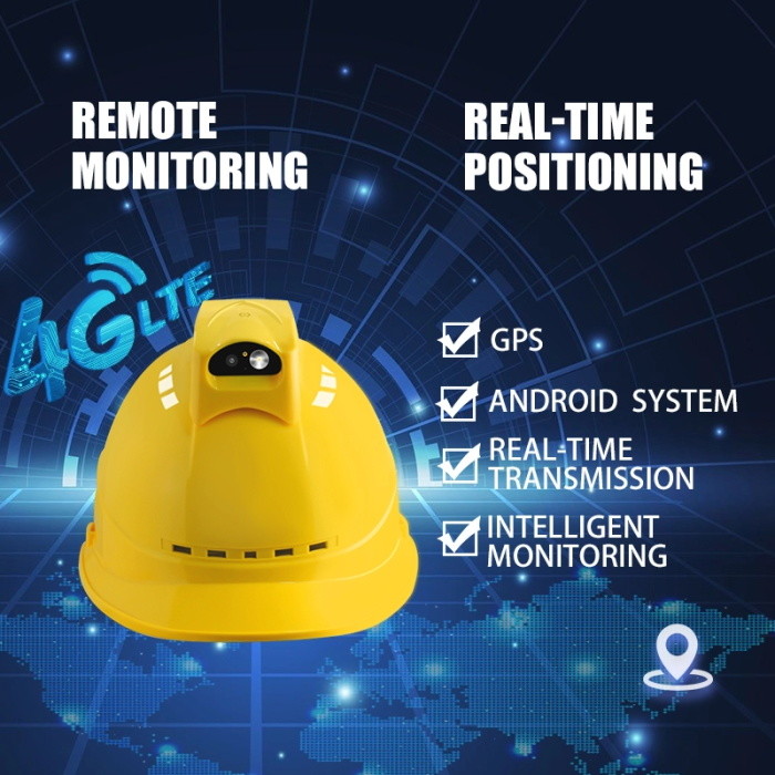 GC4603 Sensor Safety Helmet Camera Detachable 4G WIFI 3300mAh