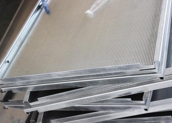 Decorational NRC 0.65 Acoustic Ceiling Tiles , Perforated E Shaped Hook On