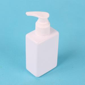 China 150ml PET White Square Cosmetic Men's Shampoo Pump Bottles factory