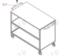 China Flexible Platform Truck Trolley Stainless Steel Storage Trolley With 6&quot; Silent Casters factory