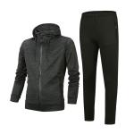 Richee Men'S Workout Clothing comfy Zip Up Jacket And Sweatpants Set