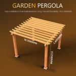 Commercial WPC Pergola Composite Outdoor Wood Pergola Rotproof