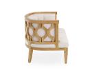Tufted button seat solid wooden craved back wedding sofa chair for event and