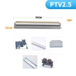 PTV 2.5 Side Entry Push-in Connection Spring Clamp DIN Rail Terminal Blocks Kit