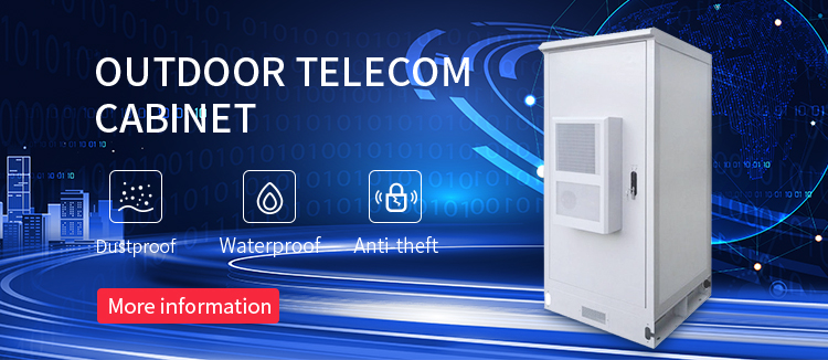Dustproof Outdoor Telecom Cabinet Floor Standing Installation 8U-42U