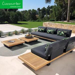 China Mail Packing N All Weather Outdoor Patio Furniture Rattan Garden Sofa Set with Aluminum Frame factory