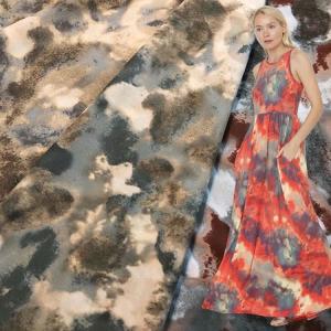 China 50gsm-100gsm Tie Dye Printed Fabric Polyester Spandex Chiffon Fabric factory