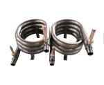2.09m3/H Stainless Steel Coil Coaxial Heat Exchanger Freezing Prevention