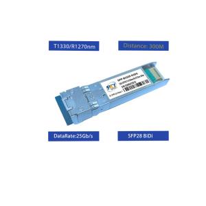 China 300m Reach 25G SFP28 Transceiver BiDi Single Mode Fiber Optic Transceiver 1330nm factory
