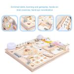 Basic Life Skills Activities Wooden Montessori Busy Board for Toddlers Picture