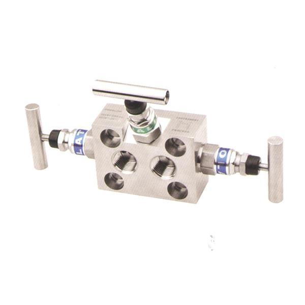 6000psi 200C Instrument Three Way Manifold Valve 1/2 Female NPT Needle Valve