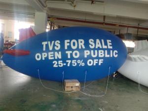 China customized giant advertising lighting inflatable dark blue zepplin factory