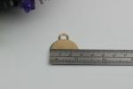 Excellent quality zinc alloy light gold small flat round shape metal label plate