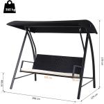 Mail packing Y AJUNION Garden Porch Swing Chair Wicker Seat Hanging Chair Patio