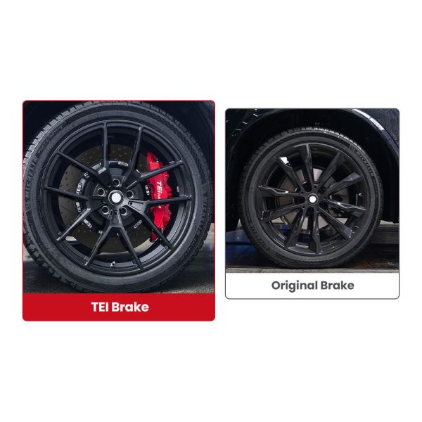 TEI S60 Plus 6 Pot Brake Caliper Carbon Fiber Ceramic Disc Big Brake Kit 19inch 20inch 21inch for BMW F25 G01 G45 G08 E70 F15 G05 X3 X5
