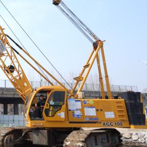 China XCMG 100T Used Crawler Cranes 1.5km/H Travel_Speed For Mining factory