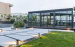 Four Season Solarium Glass Sunrooms With Green Glass Color And Customized Roof