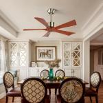 RoHS Natural Wood 75w Modern 5 Blade Ceiling Fan 42 Inch Ceiling Fan Light
