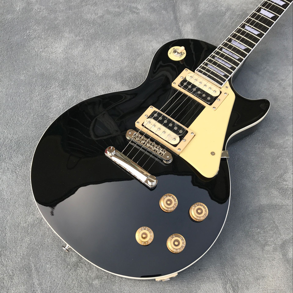 Black 1959 R9 LP standard electric guitar, ebony electric guitar, adjust adjacent Matic bridge
