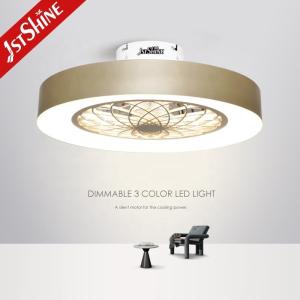 China Hidden Removable Blades LED Ceiling Fan with Metal Material and Remote Control factory